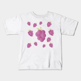 Grapes Pattern Purple Kids T-Shirt